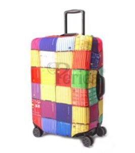 Kofferüberzug Colourful Squares Klein (45-50 cm)