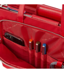 EOL Damenlaptoptasche aus rezykliertem Stoff in rot