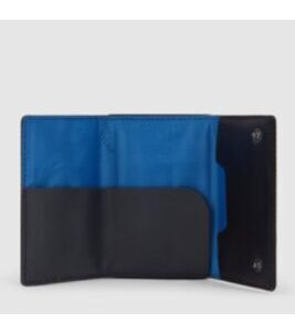 Urban - Compact Wallet für Scheine und Kreditkarten in Schwarz/Blau