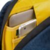 Laptoprucksack mit iPad Fach und Diebstahlsicherung Blau/Gelb 2
