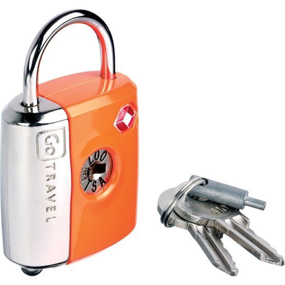 Dual Combi/Key Lock - Kofferschloss mit Schlüssel und Zahlencode Orange