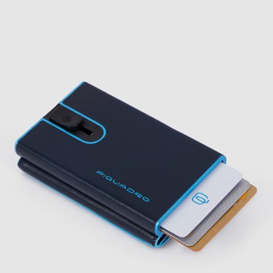 Blue Square - Compact Wallet für Scheine und Kreditkarten in Blau