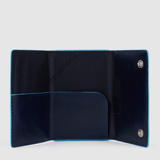 Blue Square - Compact Wallet für Scheine und Kreditkarten in Blau