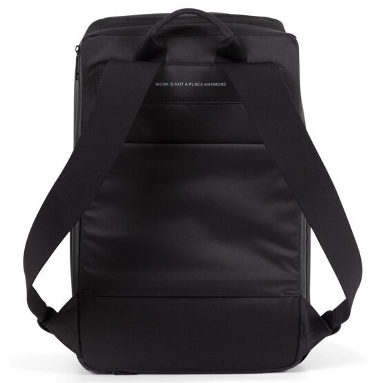 Business Backpack Leather ALPHA in Charcoal Black