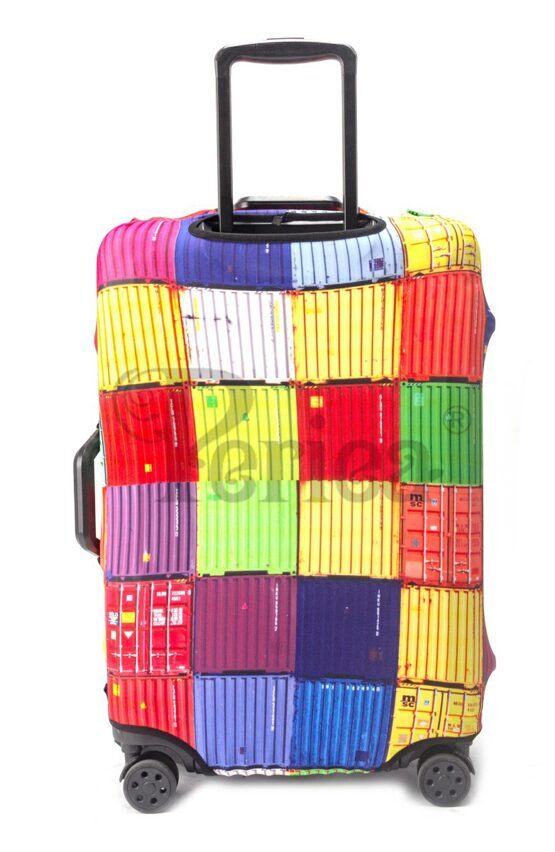 Kofferüberzug Colourful Squares Gross (65-70 cm)