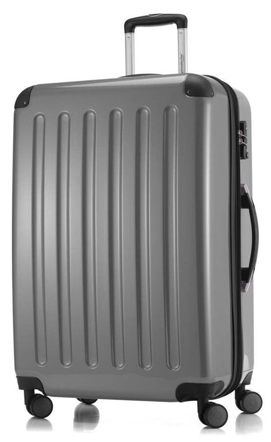 Alex - Koffer Hartschale L glänzend mit TSA in Silber