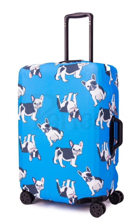 Kofferüberzug Blue with Dogs Mittel (55-60 cm)
