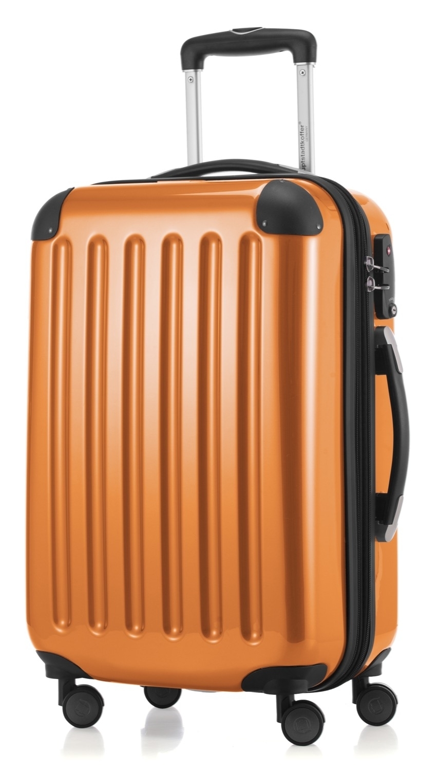 Image of Alex - Handgepäck Hartschale glänzend mit TSA in Orange