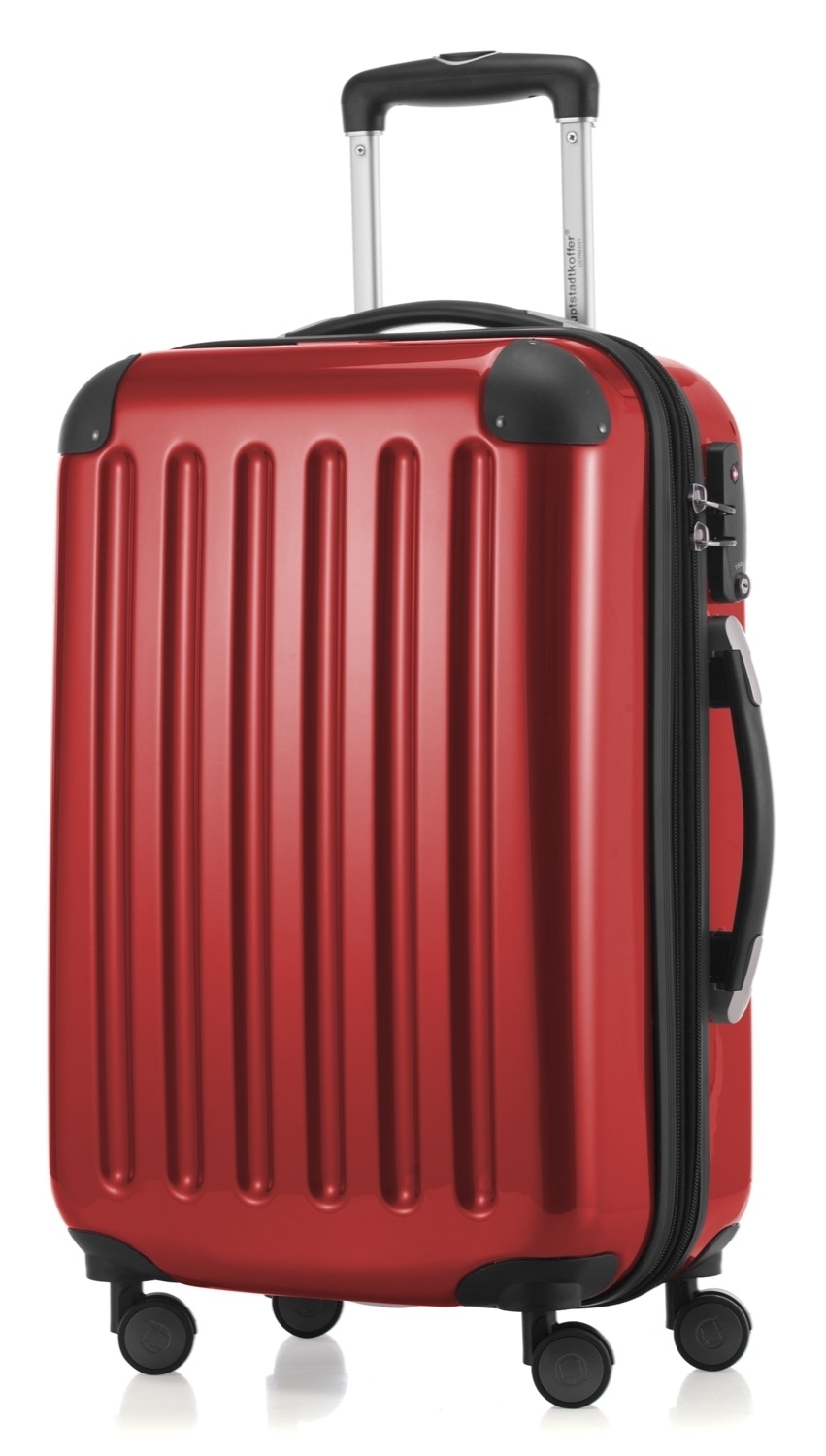 Image of Alex - Handgepäck Hartschale glänzend mit TSA in Rot