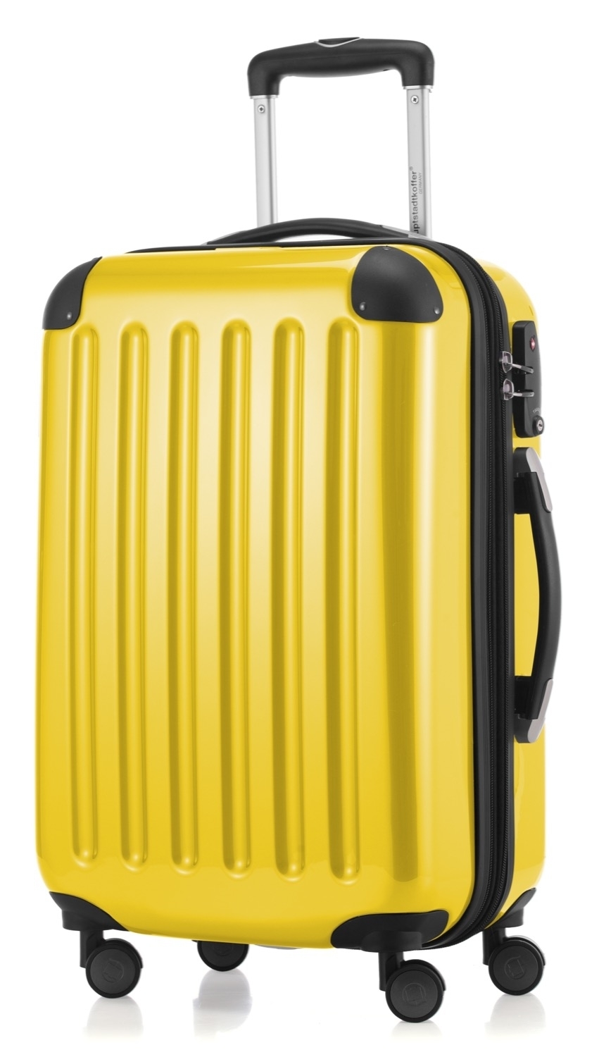 Image of Alex - Handgepäck Hartschale glänzend mit TSA in Gelb