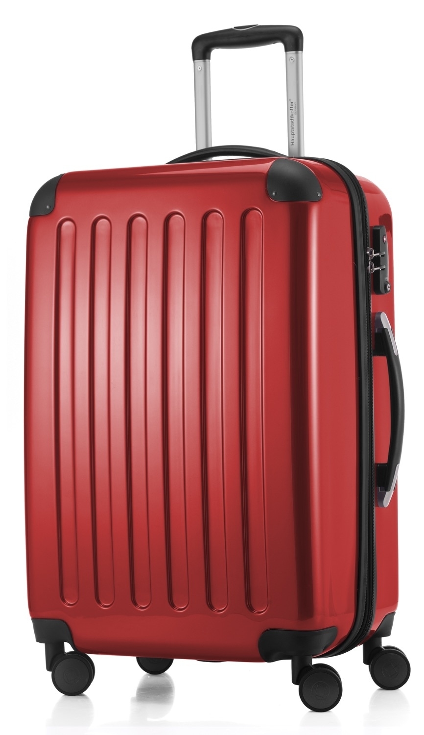 Image of Alex - Koffer Hartschale M glänzend mit TSA in Rot
