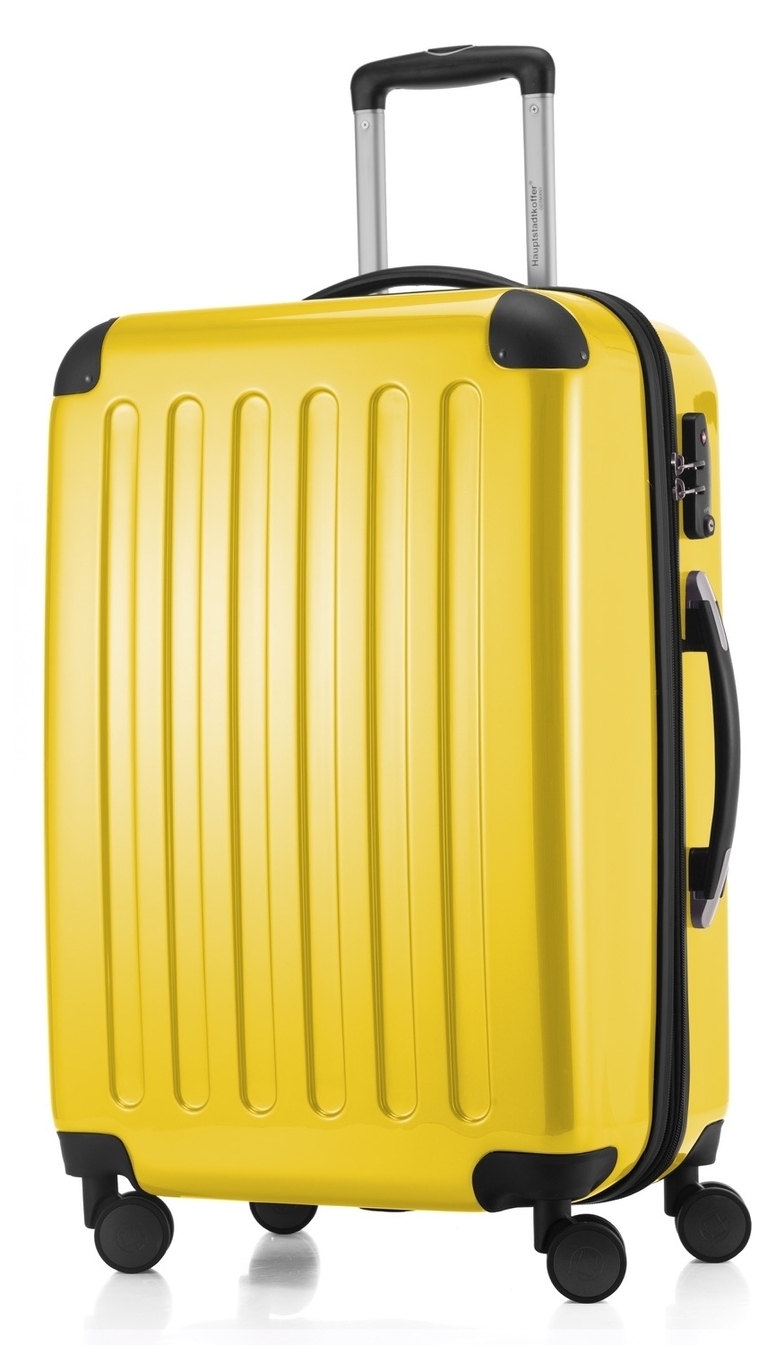 Image of Alex - Koffer Hartschale M glänzend mit TSA in Gelb