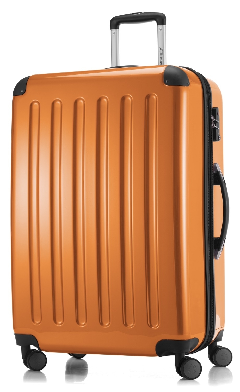 Image of Alex - Koffer Hartschale L glänzend mit TSA in Orange