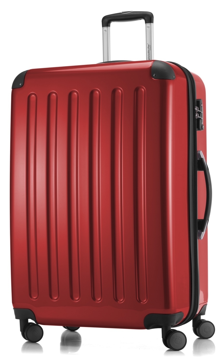 Image of Alex - Koffer Hartschale L glänzend mit TSA in Rot