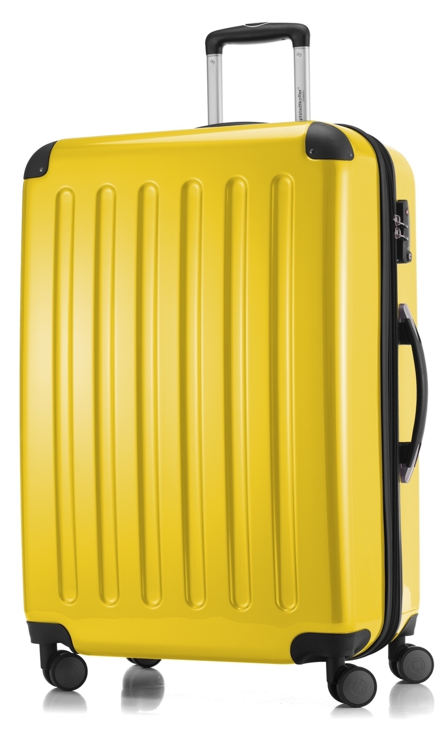 Image of Alex - Koffer Hartschale L glänzend mit TSA in Gelb