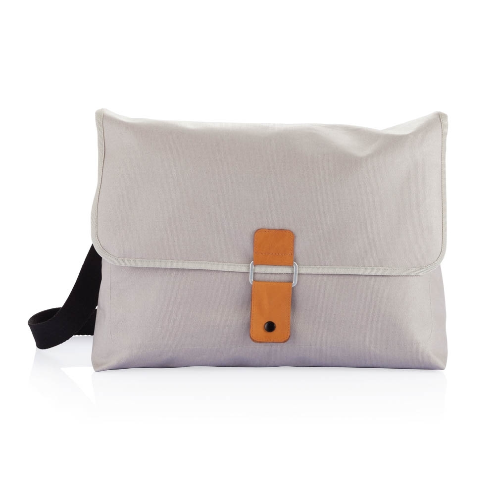 Image of Pure - Cotton Messenger Bag in Grey