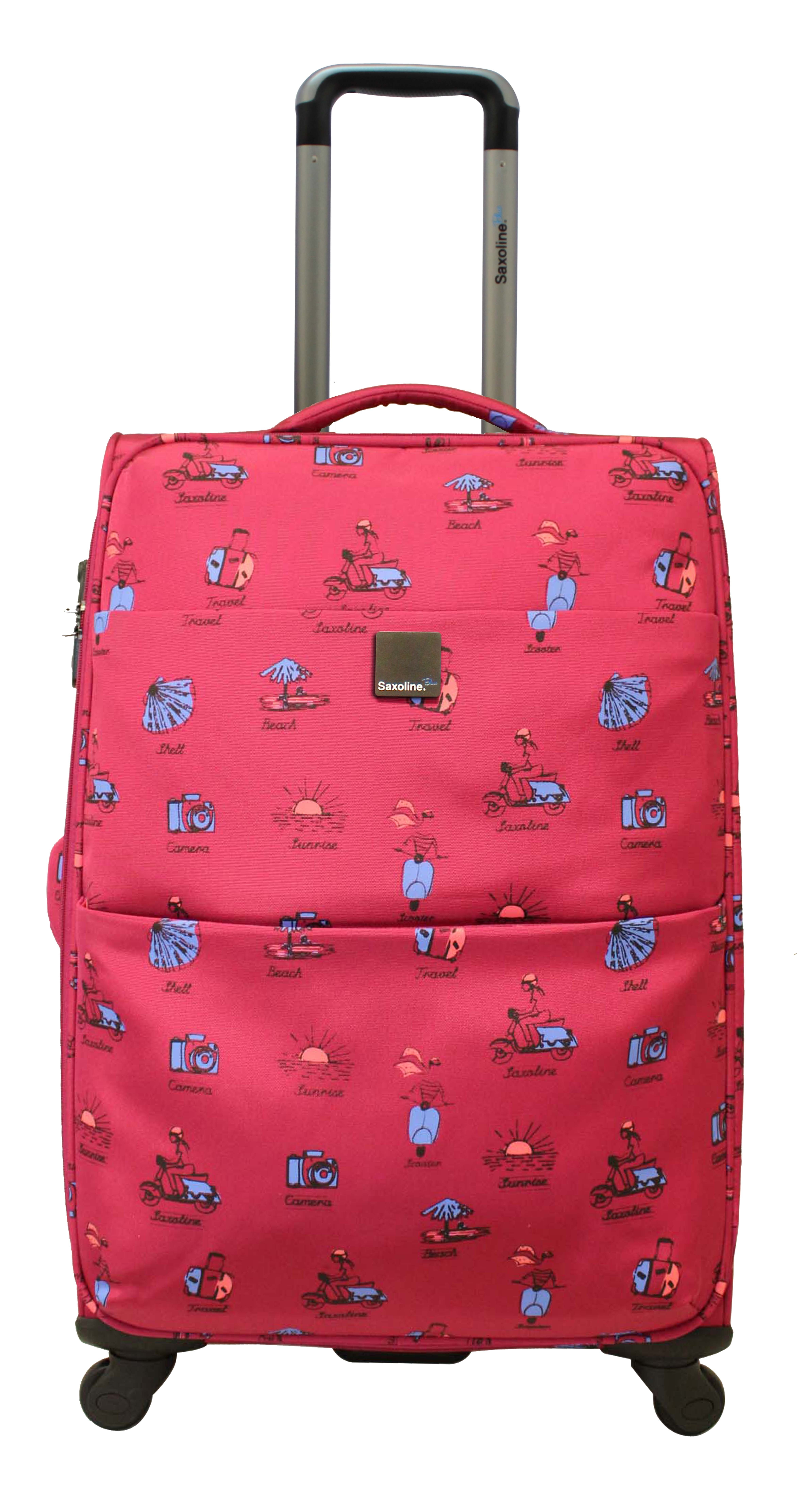 Image of Vespa, Check-In Trolley und Reisetasche in pink