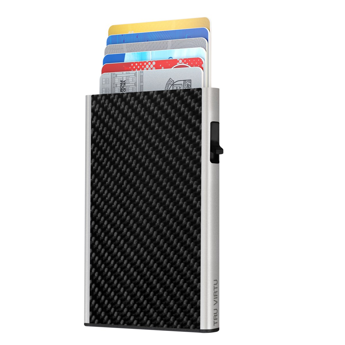 Image of Wallet Click & Slide Carbon Fibre Black/Silver