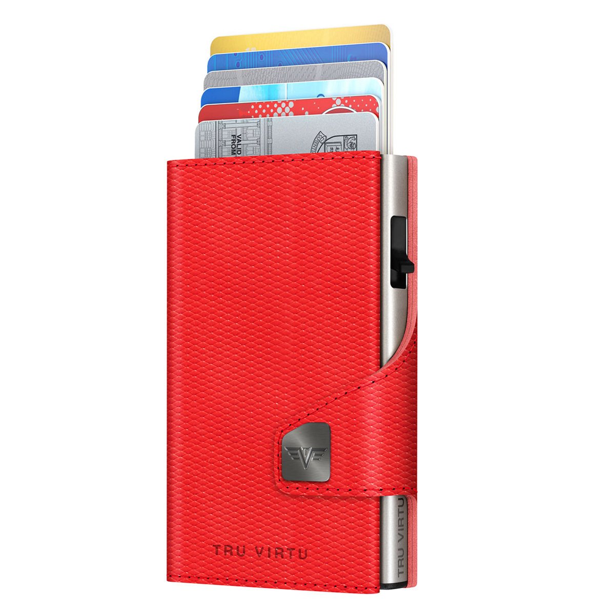 Image of Doubelwallet Click & Slide Rhombus Coral/Silver