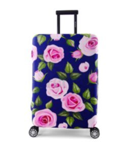 Kofferüberzug Purple with Pink Roses Mittel (55-60 cm)