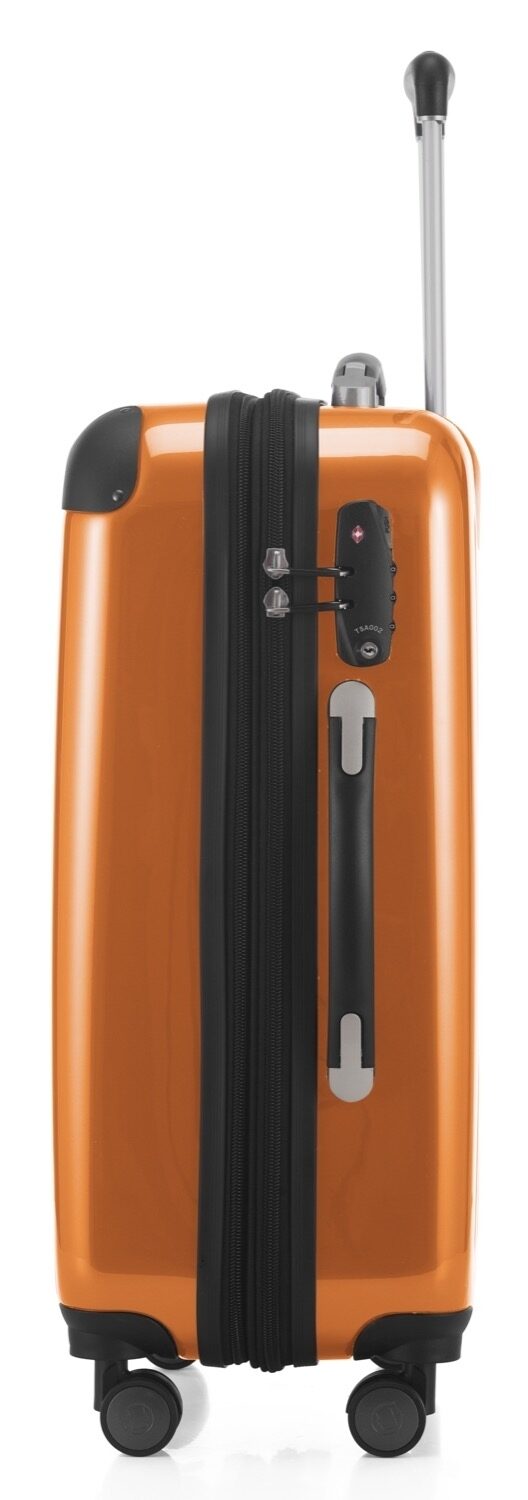 Alex - Handgepäck Hartschale glänzend mit TSA in Orange