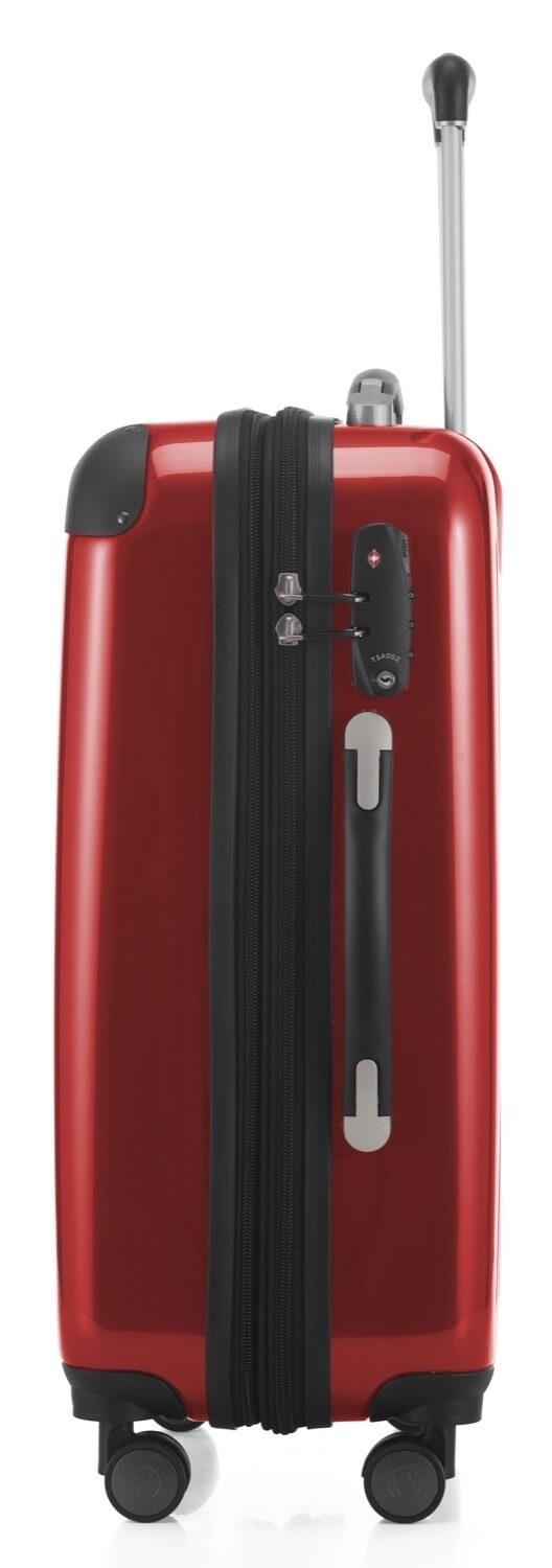Alex - Handgepäck Hartschale glänzend mit TSA in Rot