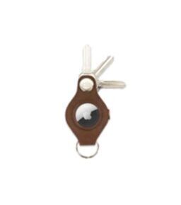 Lusso - AirTag Key Holder, Brushed Brown