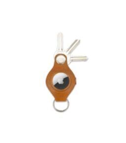 Lusso - AirTag Key Holder, Brushed Cognac
