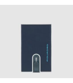 Blue Square - Kreditkartenetui mit Schiebesystem in Blau
