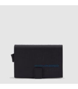 Urban - Double Compact Wallet in Schwarz/Blau