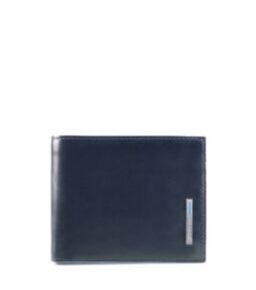 Herrenbrieftasche mit Münz-und Kreditkartenfach in Blau