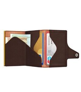 Wallet Click & Slide Portemonnaie Florence Chocolate/Gold