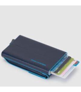 Blue Square - Kreditkartenhalter mit Aussenfach in Blau