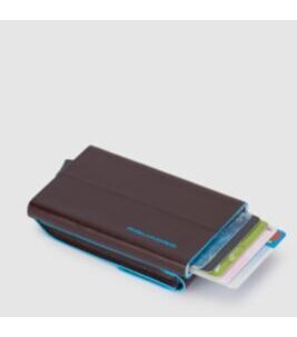 Blue Square - Kreditkartenhalter mit Aussenfach in Mahagoni