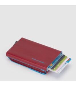 Blue Square - Kreditkartenhalter mit Aussenfach in Rot