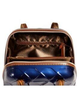 Leather & More - Hartschalen-Koffer Beautycase Blau