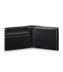 Blue Square - Herrenbrieftasche mit Münz- und Kreditkartenfach in Schwarz