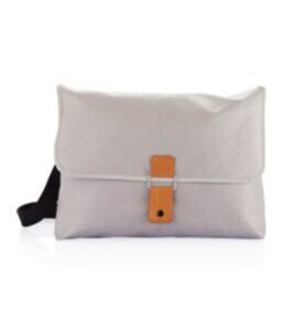 Pure - Cotton Messenger Bag in Grey