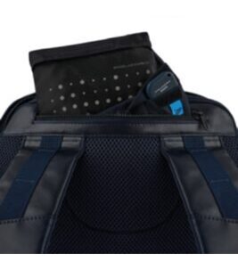 B2 Revamp - Fast-Check Laptoprucksack mit iPad®-Fach und Regenschutz Blau
