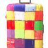 Kofferüberzug Colourful Squares Mittel (55-60 cm) 1