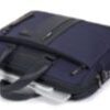 Schmale Kurzgrifflaptoptasche aus rezykliertem Stoff Blau 3