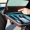 Taschen Organizer Laloo - Clever Tablet Clutch in Braun/Türkis 4