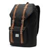 Little America - Rucksack 25L in Black/Tan Synthetic Leather 3