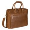 Laptop-Tasche aus weichem Nappa Rindleder 40 cm Cognac 4
