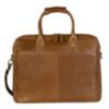 Laptop-Tasche aus weichem Nappa Rindleder 40 cm Cognac 3