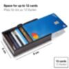 ZNAP Geldbörse Leder genarbt Blau für 12 Karten 3
