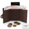 ZNAP Geldbörse Leder Vintage Braun für 8 Karten 2
