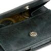 Cavare - Magic Portemonnaie mit Münzfach in Schwarz aus gebürstetem Leder 6