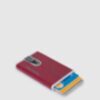 Blue Square - Kreditkartenetui mit Schiebesystem in Rot 2