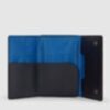 Urban - Compact Wallet für Scheine und Kreditkarten in Schwarz/Blau 2